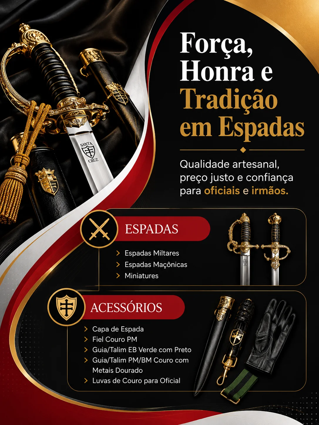 Espadas Santa Cruz - Força, Honra e Tradição em Espadas